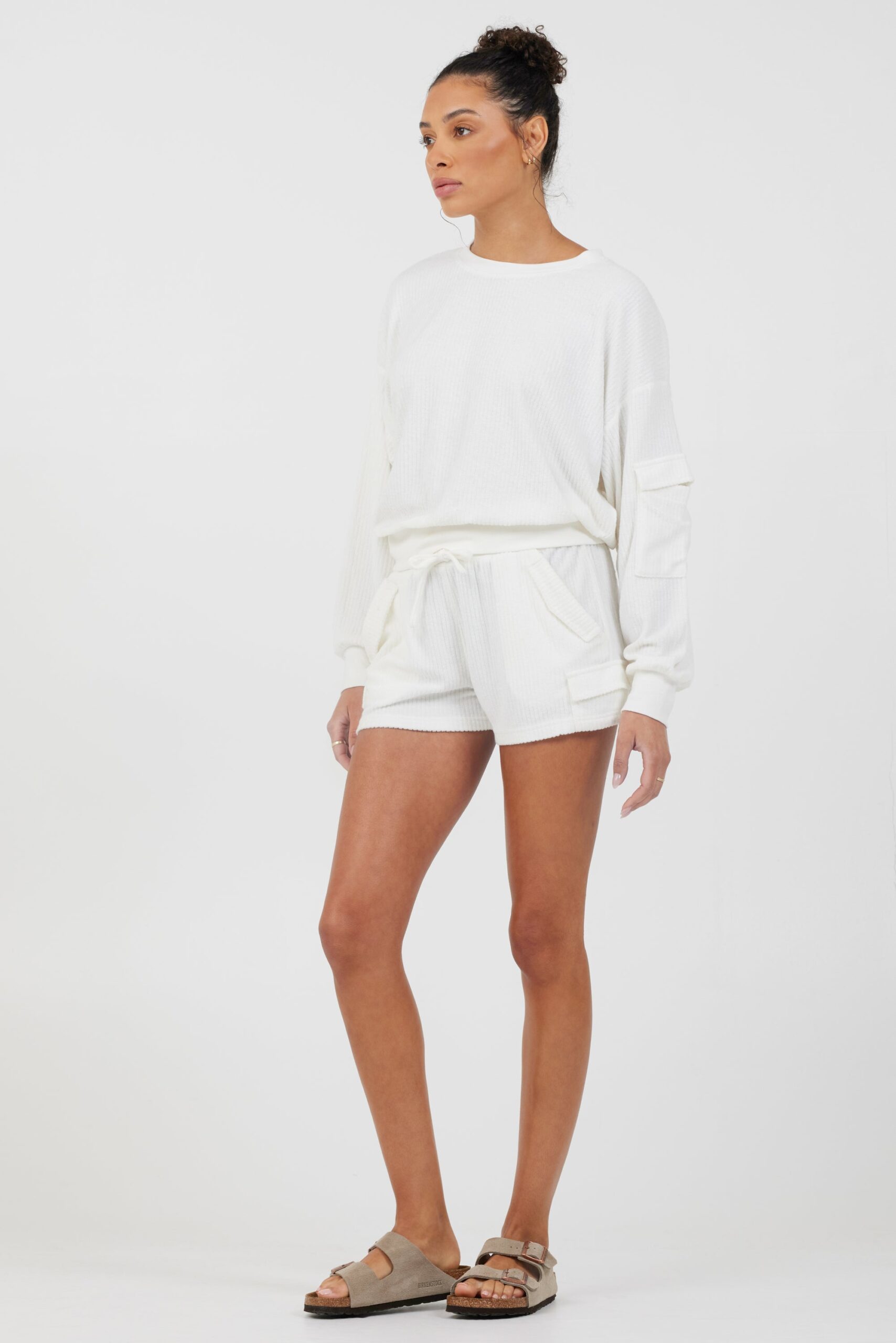 White Cord Terry Crewneck - Image 4