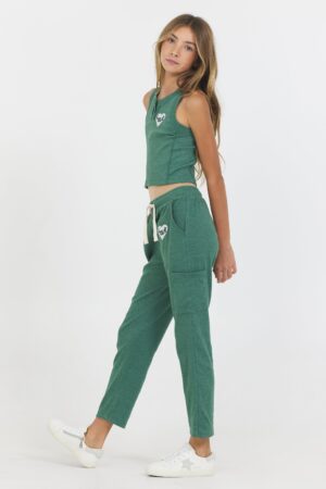 Hunter Green "Love" 2-Piece Set
