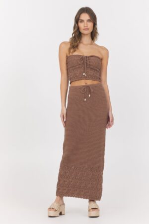 Pecan Tube Top + Skirt 2-Piece Set