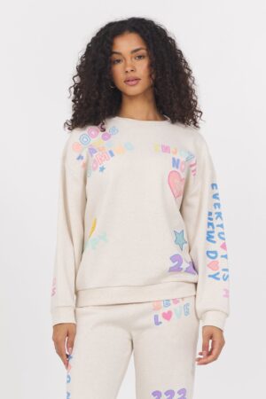 Printed Surf Wash Jogger + Crew 2-Piece Set