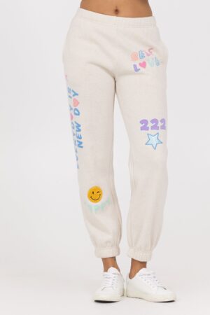 Printed Surf Wash Jogger with Patches