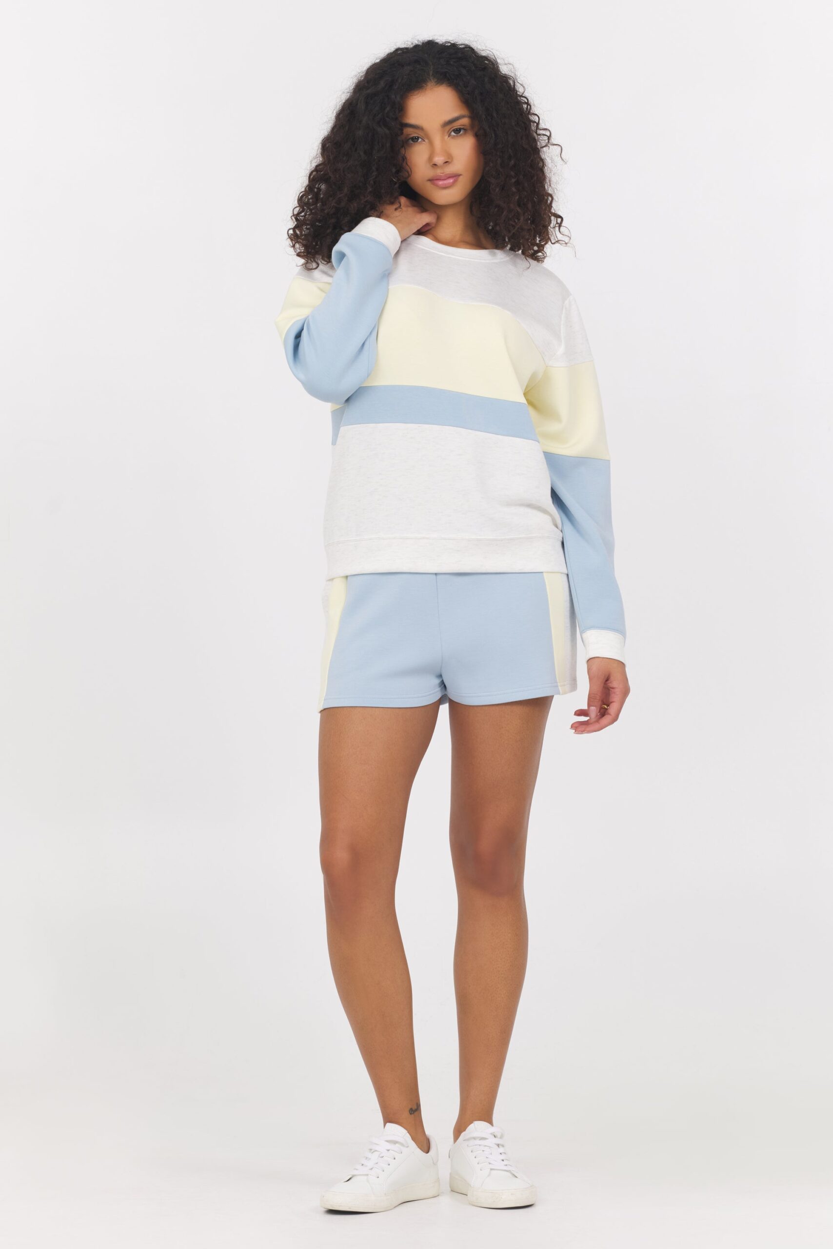Color Block Cloud Fleece Crew - Image 2