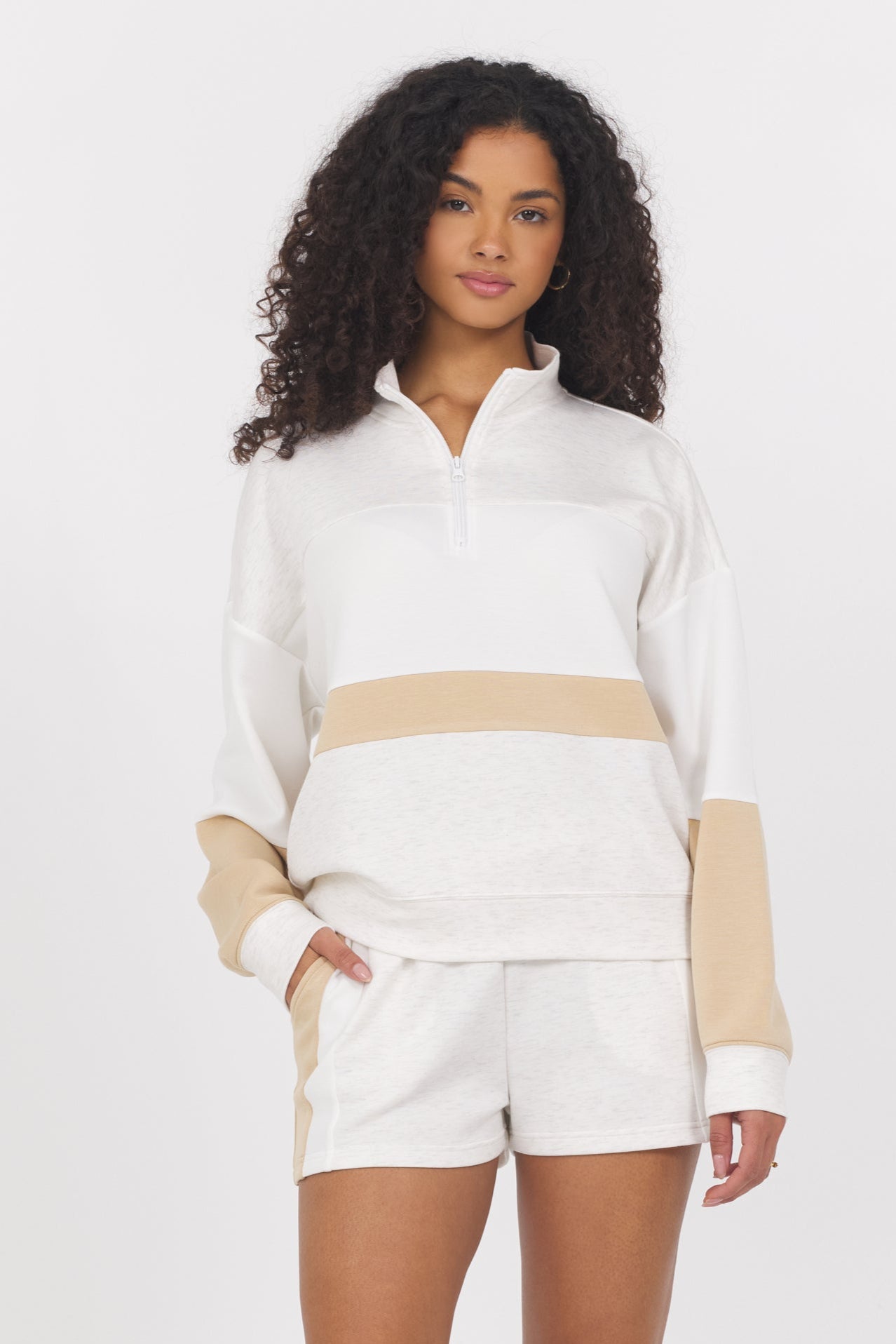 Color Block Cloud Fleece Quarter - Image 2