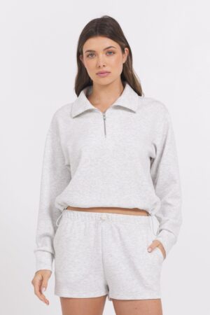 Varsity Grey Cloud Quarter Zip