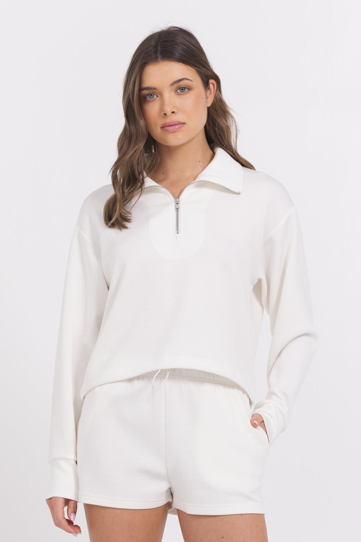 Egg Shell Cloud Quarter Zip - Image 2