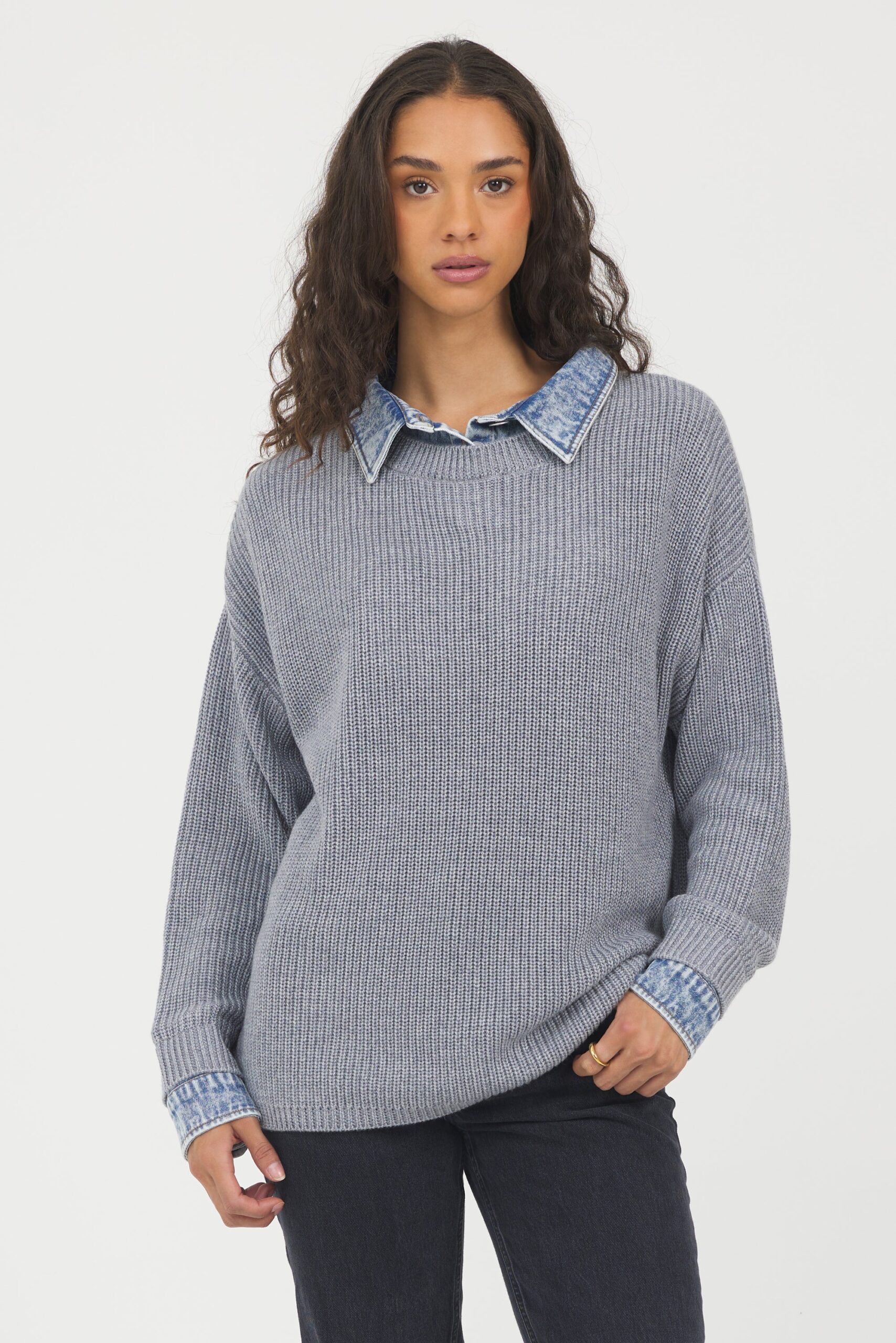 Washed Heather Grey Sweater