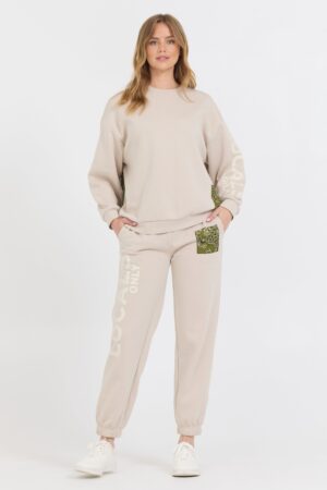 Bandana Patch Jogger + Crew 2-Piece Set