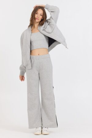 Pure Grey Bomber + Pant + Corset 3-Piece Set