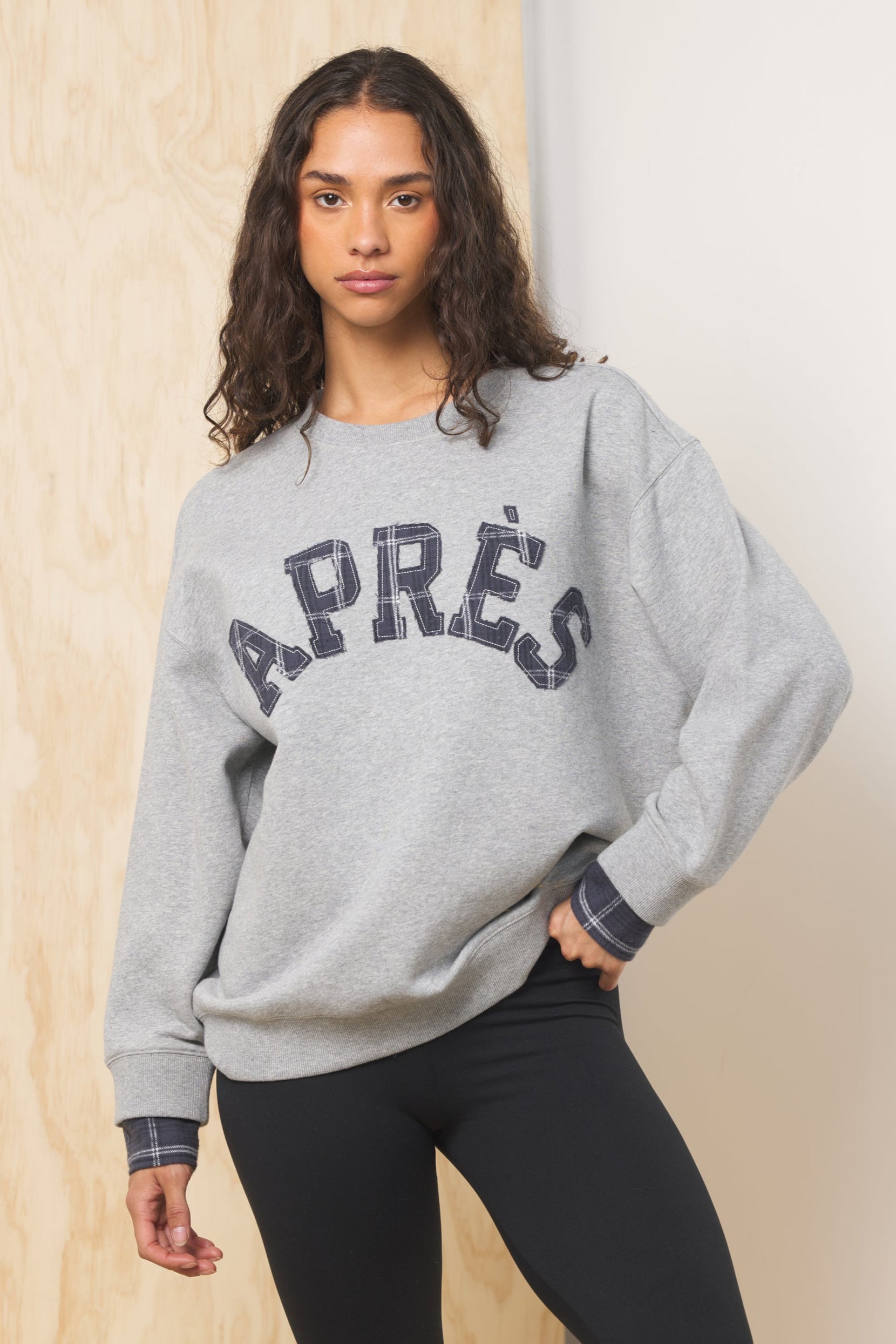Apres Applique French Terry Crewneck