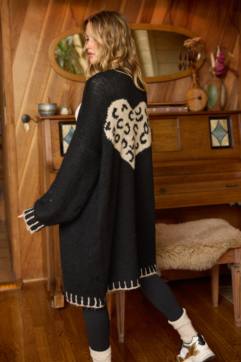 Black Long Cardigan - Image 2