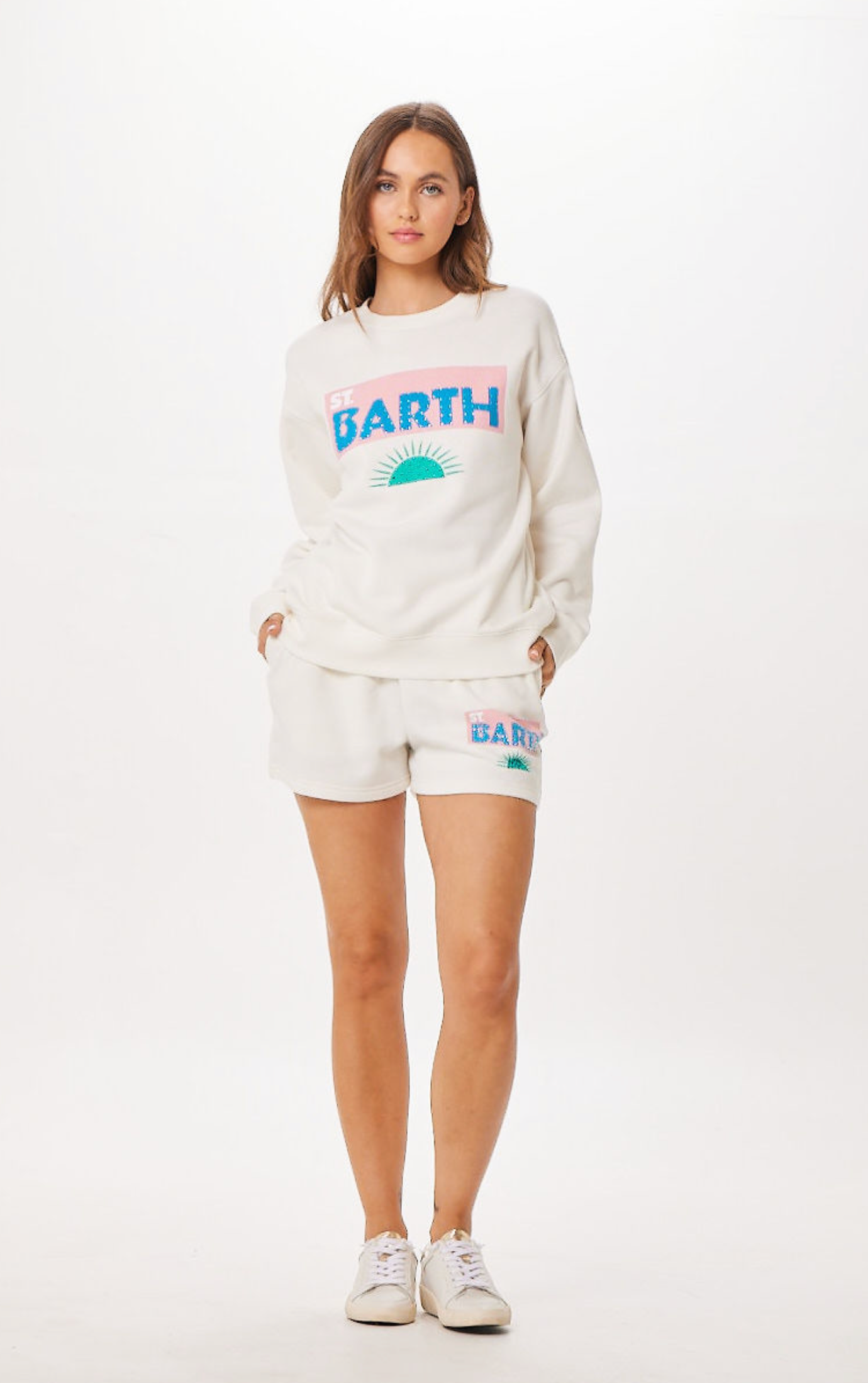 White St. Barth Jet Setter Surf Wash Crewneck - Image 3