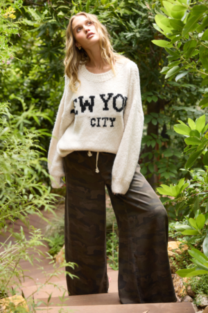 Tencel Wide Leg Pant - Camo