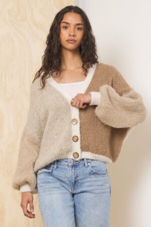 Color Block Cardigan