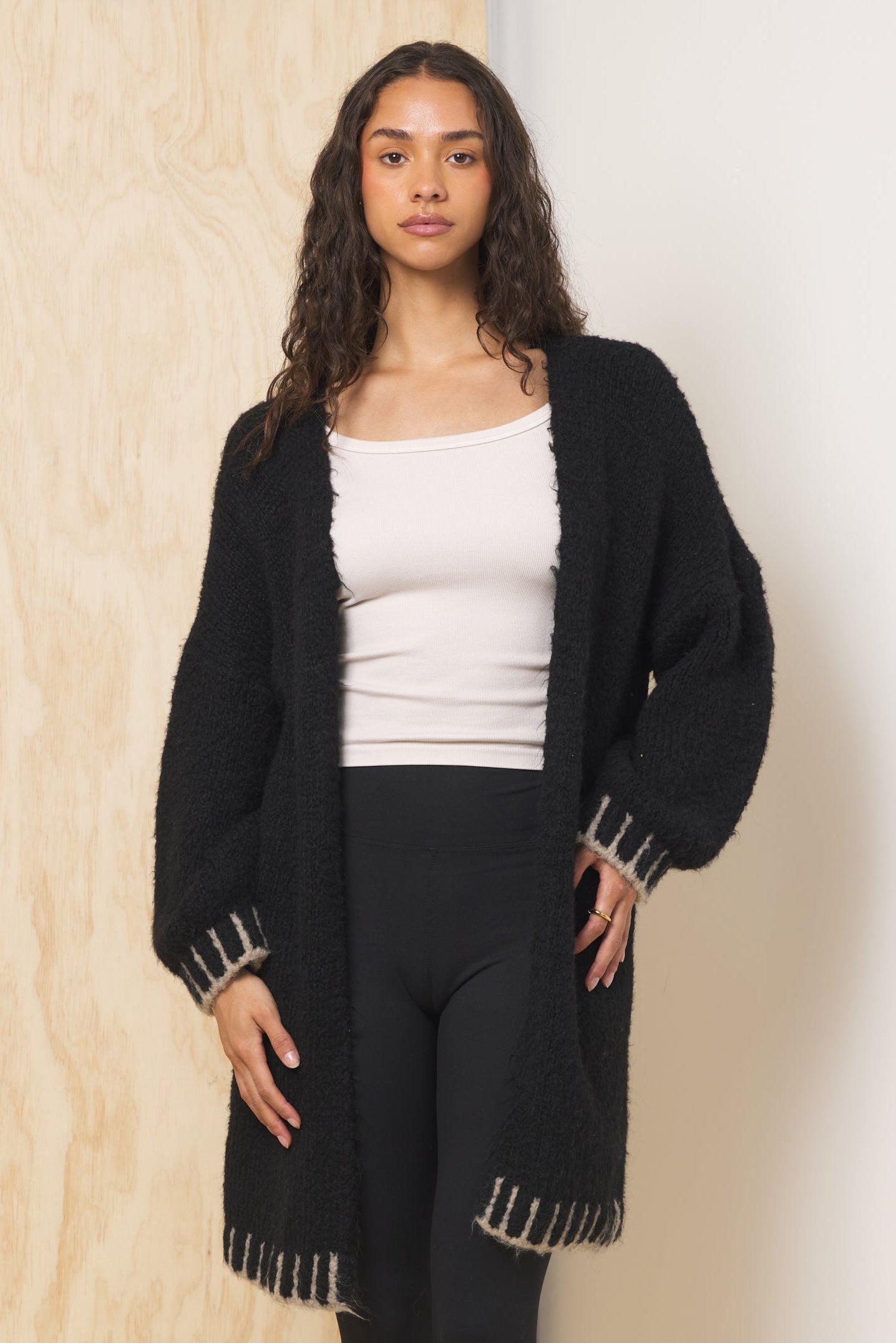 Black Long Cardigan - Image 3