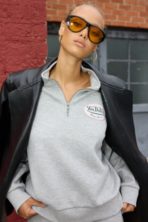 Von Dutch Quarter Zip with Print