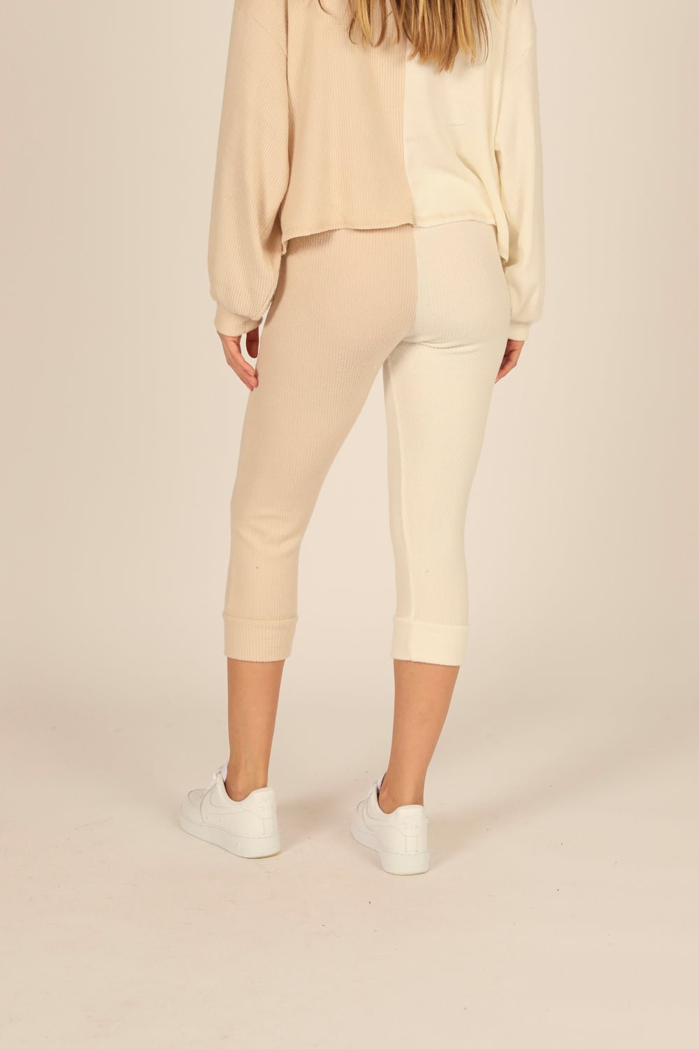 Brushed Hacci Rib Split Jogger - Image 4