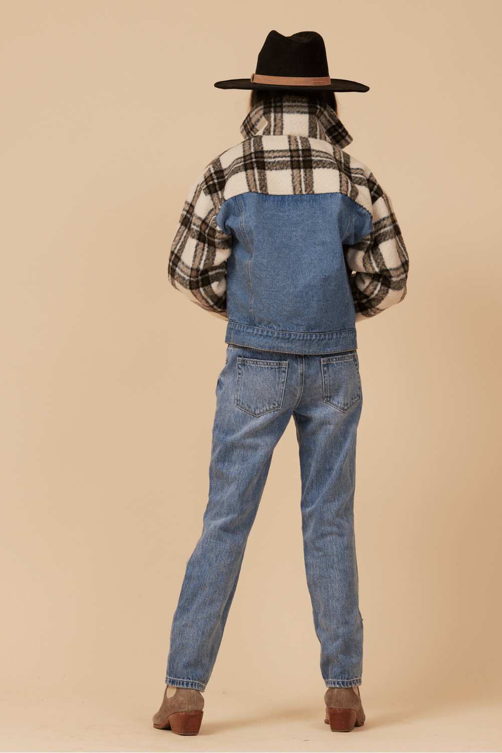 DENIM AND PLAID JACKET - Image 4