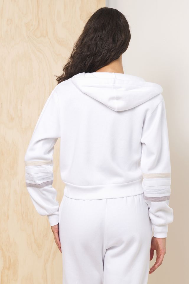 Stripe Burnout Fleece Zip-Up - Image 3